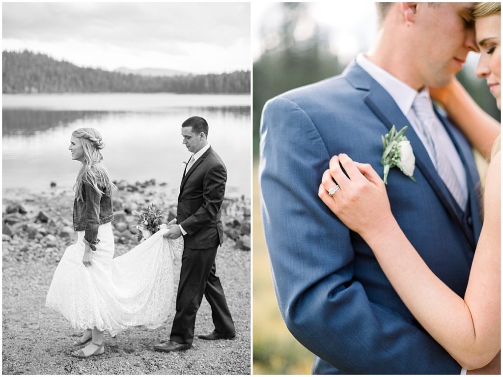 Wedding venues in Bend Oregon. Bend Oregon Wedding Photos at Elk lake resort. Ashley Cook Photography