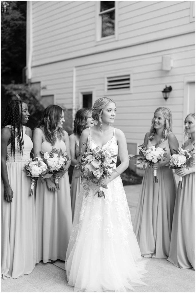 Wedding party, bridesmaids. Abernathy Center Wedding in Oregon City, Oregon | Garden Wedding | Ashley Cook Photography 