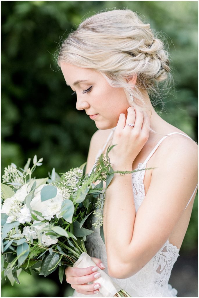 Bride portraits. Abernathy Center Wedding in Oregon City, Oregon | Garden Wedding | Ashley Cook Photography 