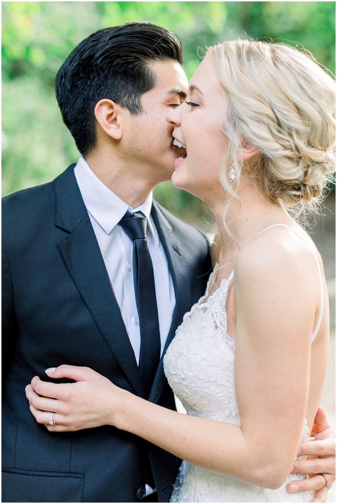 Bride and groom portraits. Abernathy Center Wedding in Oregon City, Oregon | Garden Wedding | Ashley Cook Photography 