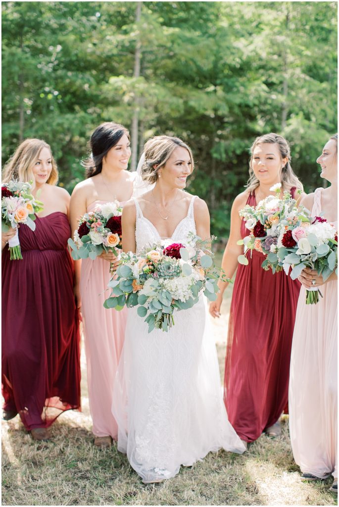 Blush and jewel tones wedding with lush floral details | Brian + Cera | Private Estate Oregon Wedding| 