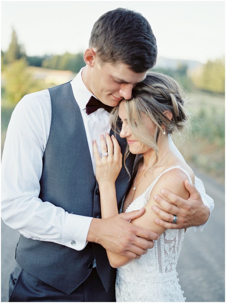 Blush and jewel tones wedding with lush floral details | Brian + Cera | Private Estate Oregon Wedding| Fuji 400h