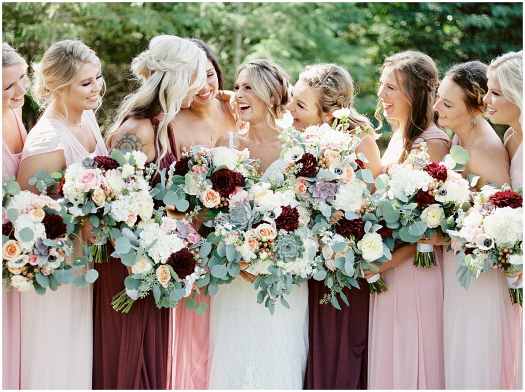 Blush and jewel tones wedding with lush floral details | Brian + Cera | Private Estate Oregon Wedding| 