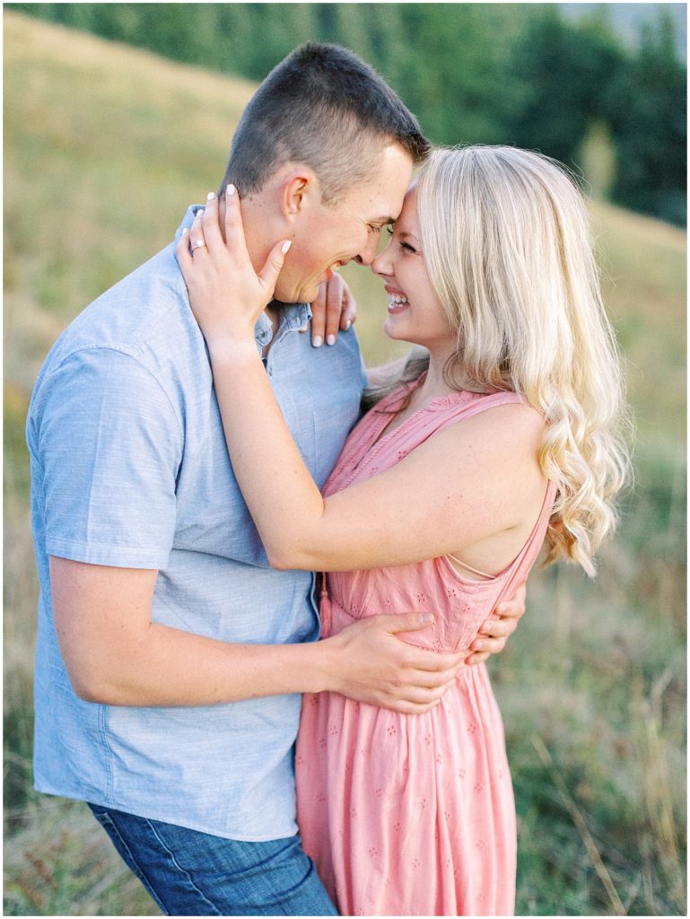 Mountain top Engagement photos. Ashley Cook Photography