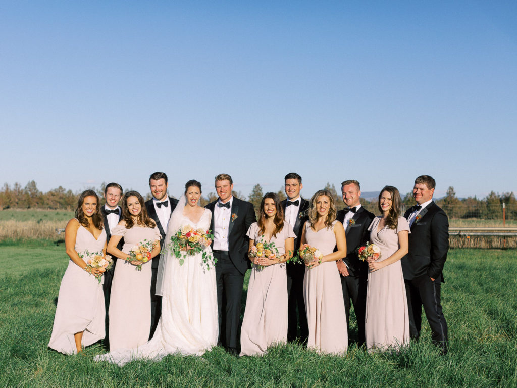 Wedding party vibes Bend, Oregon Private Ranch Estate Wedding
