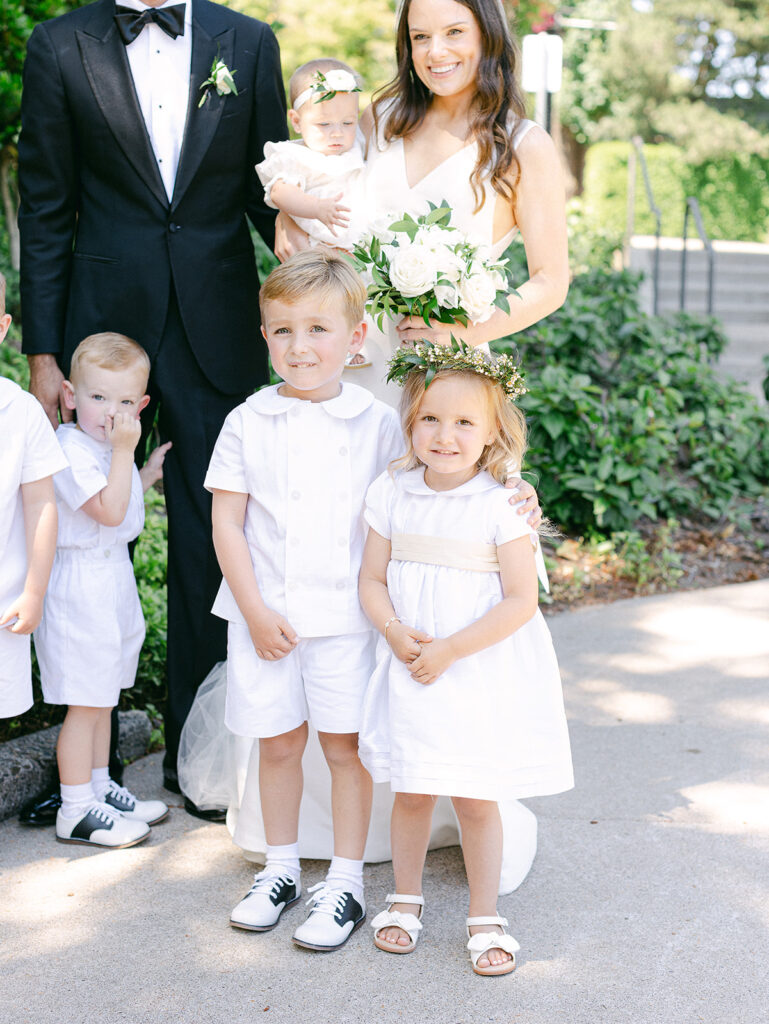 Flower girl at an Oregon Wedding