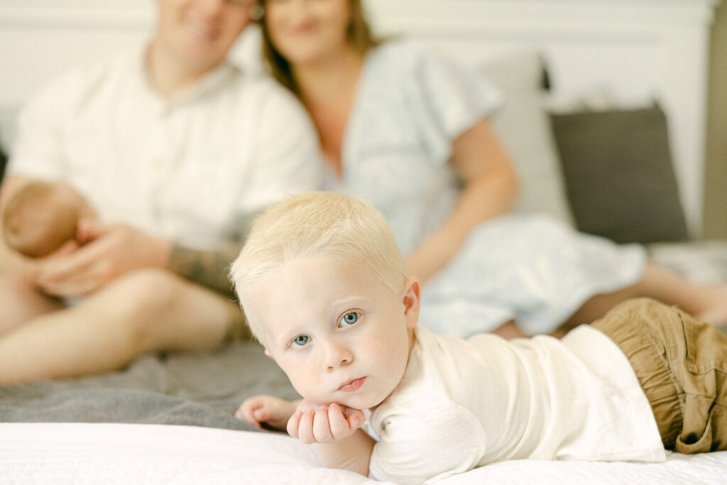 Eugene, Oregon in-home lifestyle newborn session