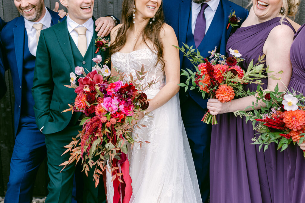 jewel toned wedding flowers