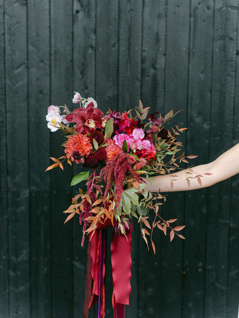 jewel tone bridal bouquet 