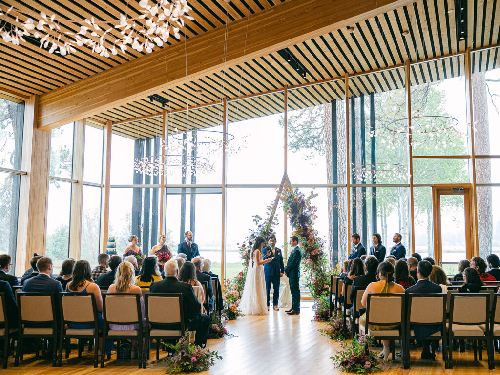 Indoor ceremony at black butte ranch