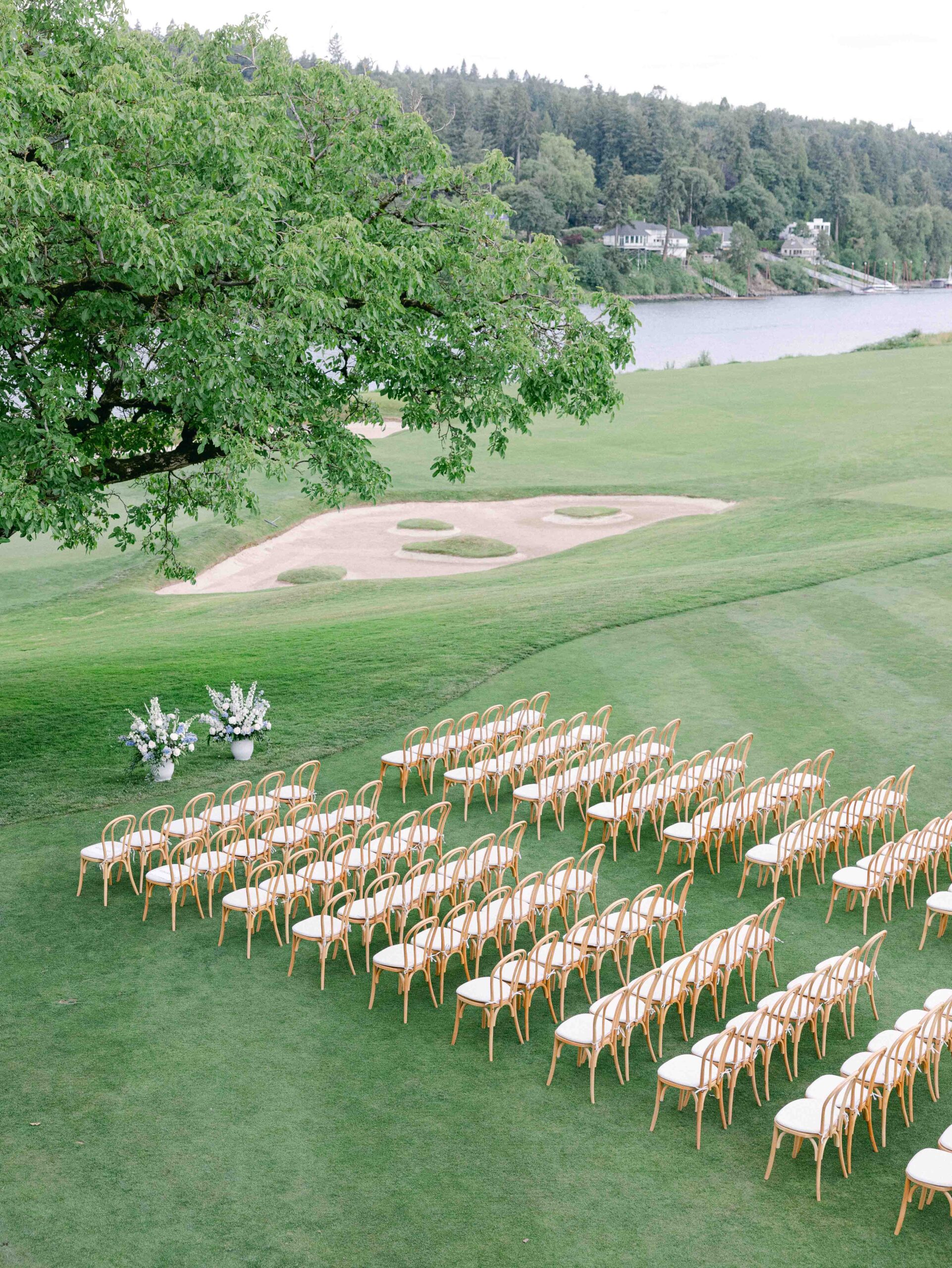 Waverley Country Club wedding on the riverside lawn