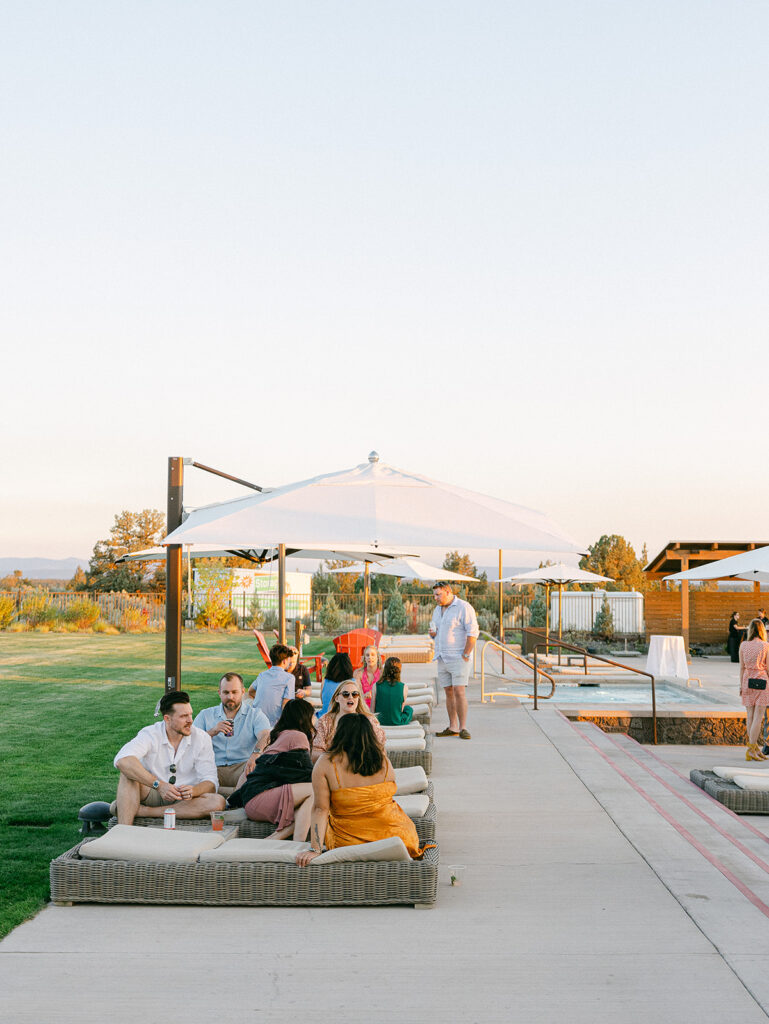 Unique ideas for welcome party decor and entertainment at a wedding weekend celebration
