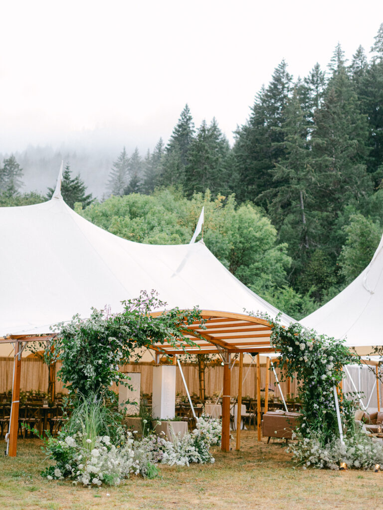 Elegant private estate wedding reception on private property