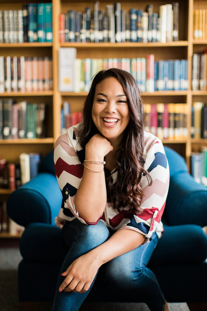 Indoor senior session in Eugene Oregon at UofO Campus