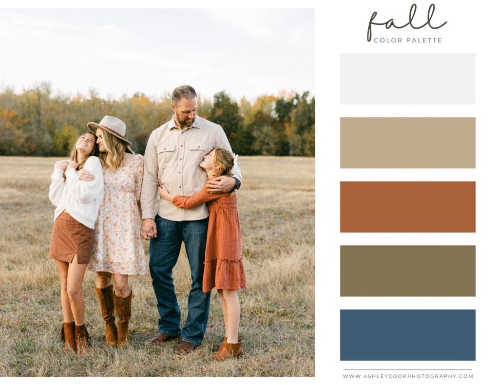 family pictures color scheme