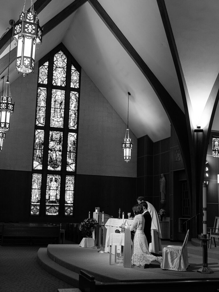 Intimate church wedding ceremony Portland Oregon