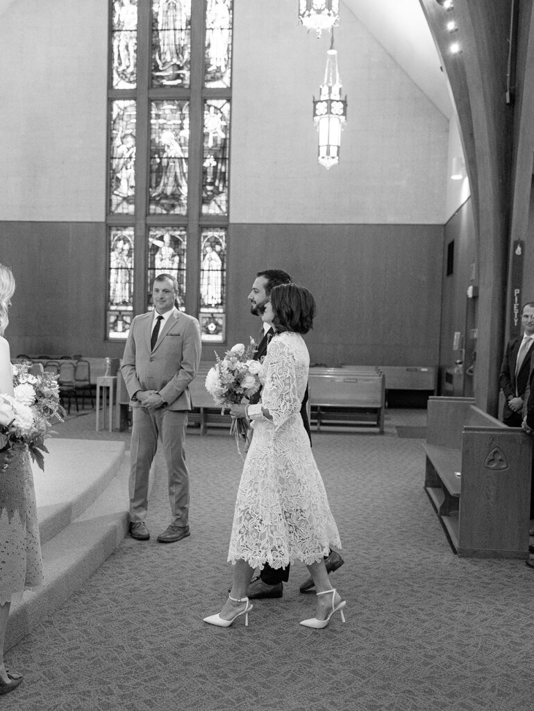 Catholic wedding ceremony at Our Lady of the Lake Church in Lake Oswego Oregon