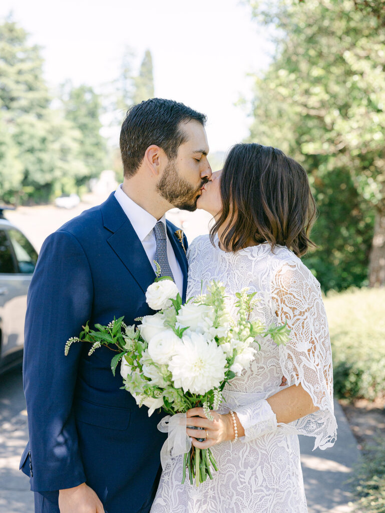 Romantic wedding portraits Portland Oregon micro wedding