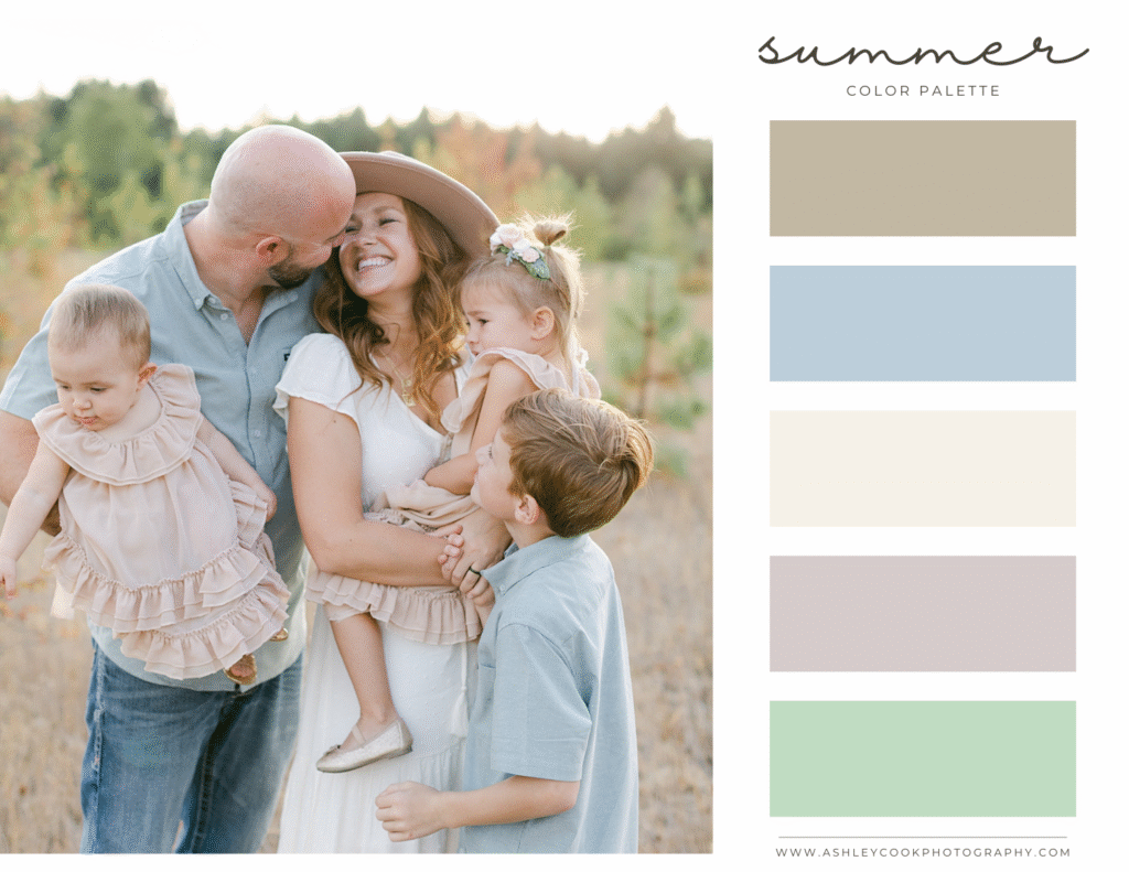 summer family pictures color scheme
