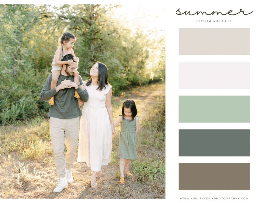 summer family pictures color scheme