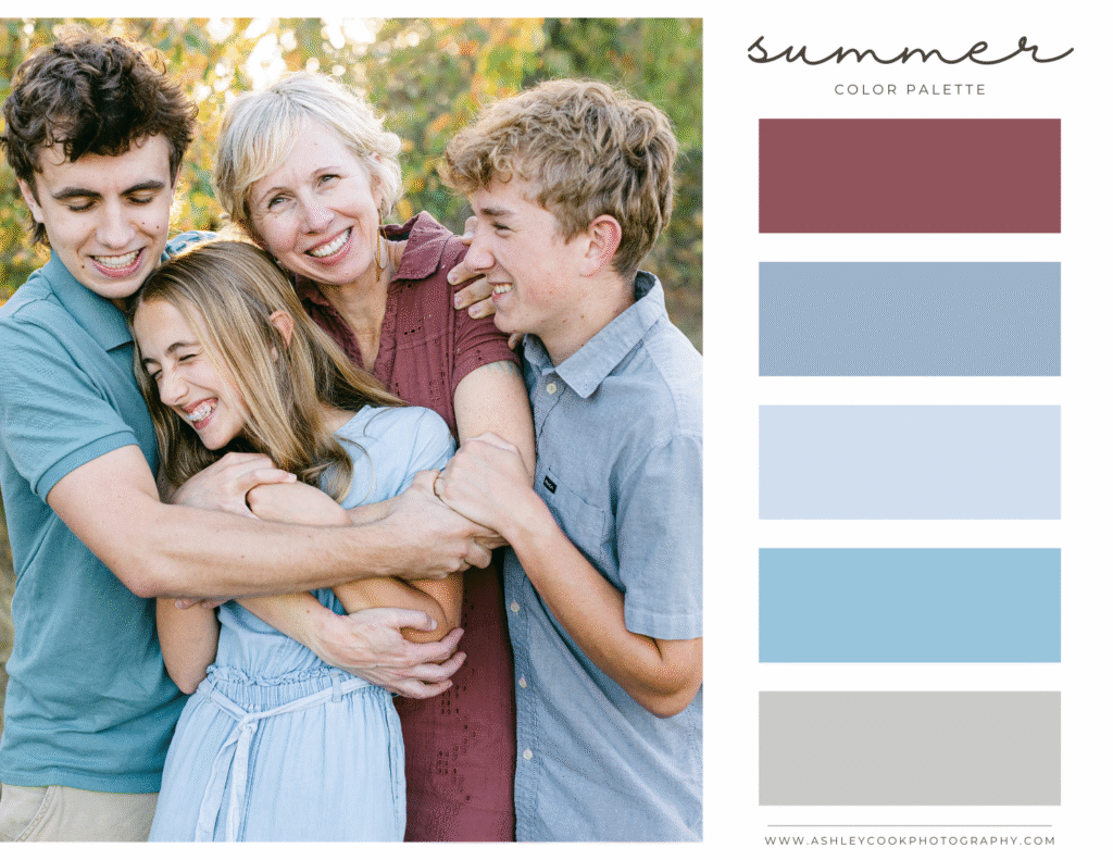 summer family pictures color scheme