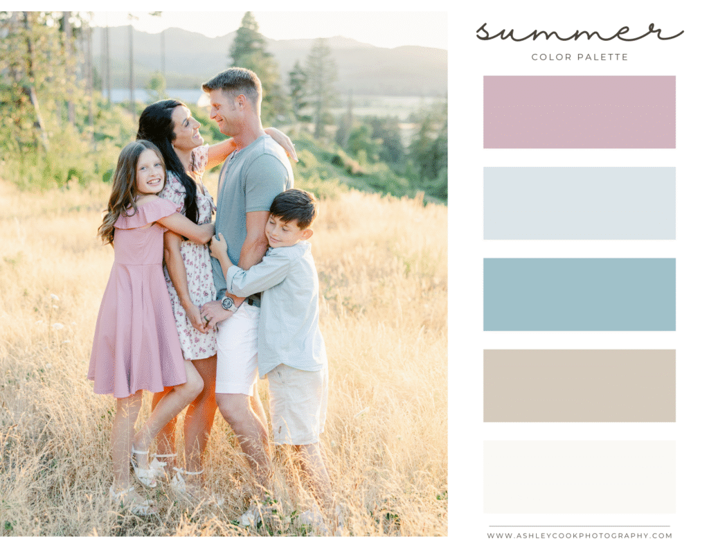 summer family pictures color scheme