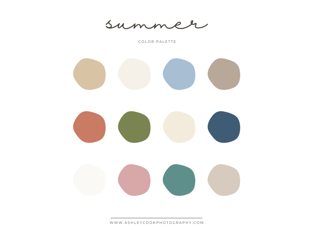 summer family pictures color scheme