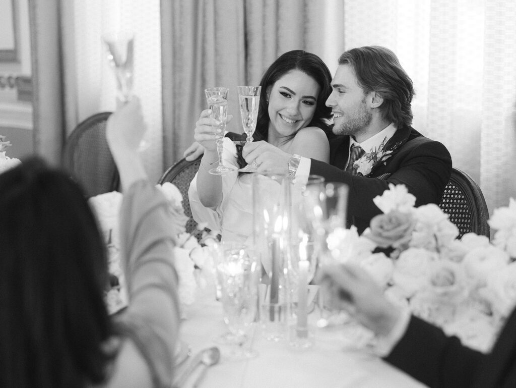 Wedding timeline tips showing how to schedule first look and couple portraits