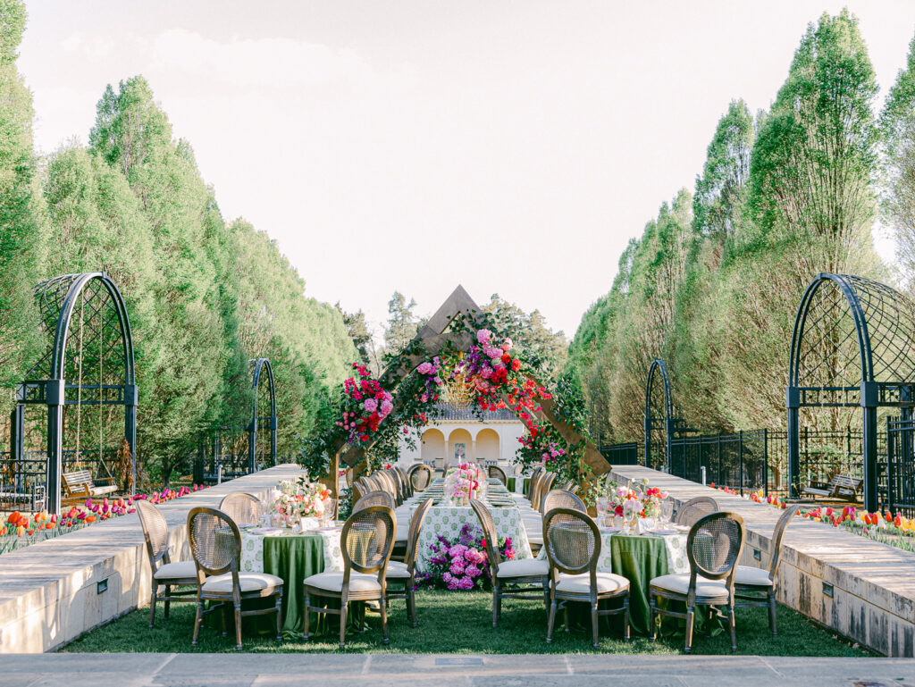 Reception design by Britt Jones Co at Philbrook Museum of Art