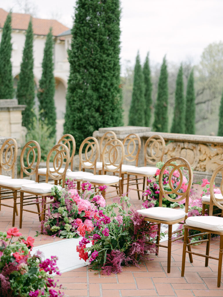 Garden-inspired ceremony design at Philbrook Museum of Art