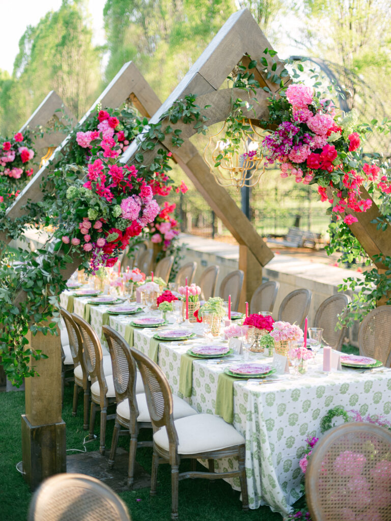 Luxury wedding reception inspiration designed by Britt Jones Co